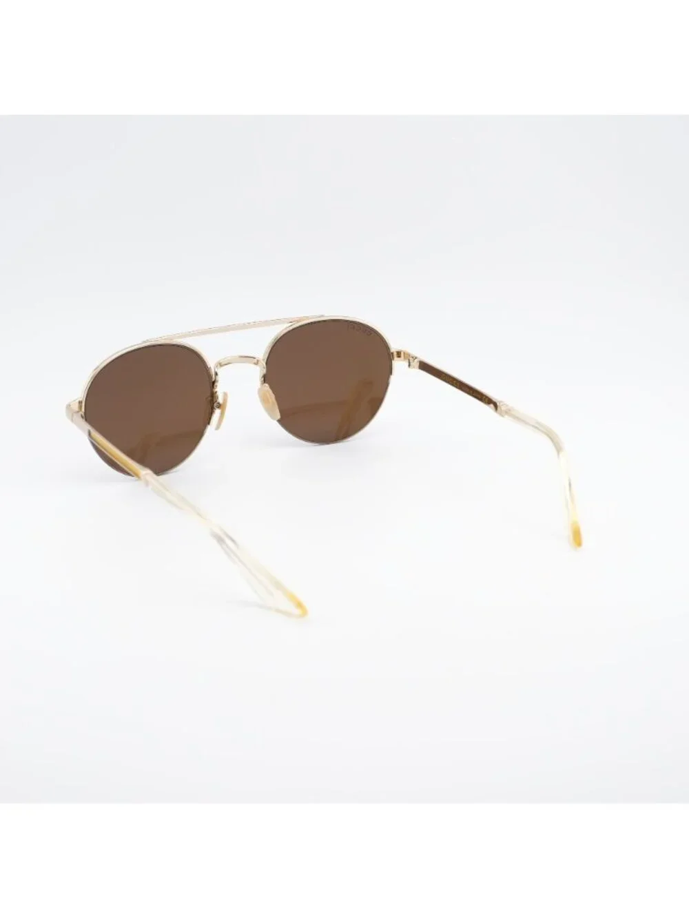 Gucci GG0984S 002 Unisex Sunglasses Gold Round Frame, Brown Lenses